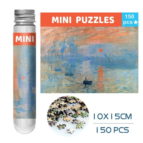 150 Pieces Mini Test Tube Puzzle Oil Painting Jigsaw Decompress