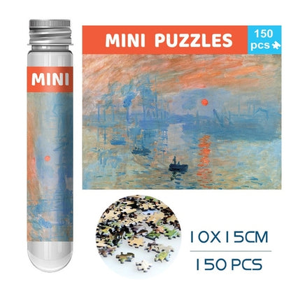 150 Pieces Mini Test Tube Puzzle Oil Painting Jigsaw Decompress