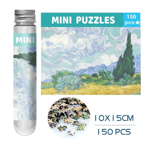 150 Pieces Mini Test Tube Puzzle Oil Painting Jigsaw Decompress