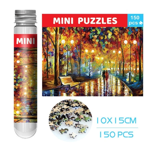 150 Pieces Mini Test Tube Puzzle Oil Painting Jigsaw Decompress