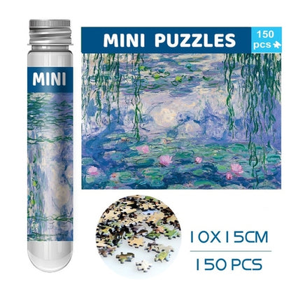 150 Pieces Mini Test Tube Puzzle Oil Painting Jigsaw Decompress