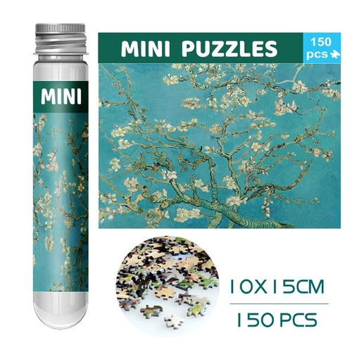 150 Pieces Mini Test Tube Puzzle Oil Painting Jigsaw Decompress