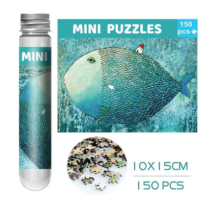 150 Pieces Mini Test Tube Puzzle Oil Painting Jigsaw Decompress