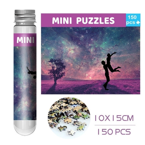 150 Pieces Mini Test Tube Puzzle Oil Painting Jigsaw Decompress