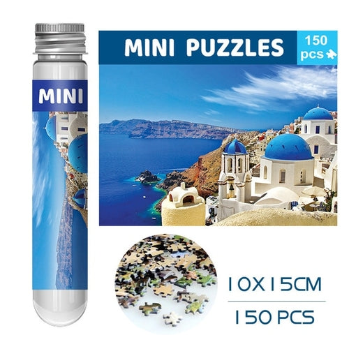 150 Pieces Mini Test Tube Puzzle Oil Painting Jigsaw Decompress