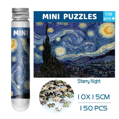 150 Pieces Mini Test Tube Puzzle Oil Painting Jigsaw Decompress