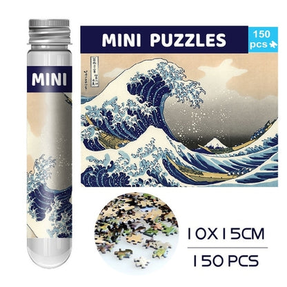 150 Pieces Mini Test Tube Puzzle Oil Painting Jigsaw Decompress