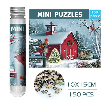 150 Pieces Mini Test Tube Puzzle Oil Painting Jigsaw Decompress