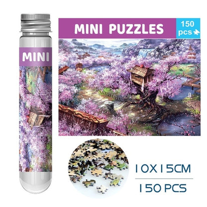 150 Pieces Mini Test Tube Puzzle Oil Painting Jigsaw Decompress