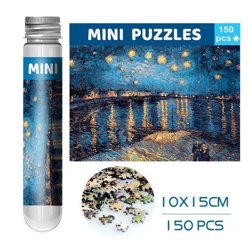 150 Pieces Mini Test Tube Puzzle Oil Painting Jigsaw Decompress