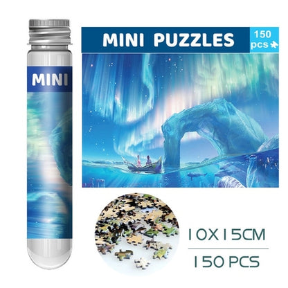 150 Pieces Mini Test Tube Puzzle Oil Painting Jigsaw Decompress