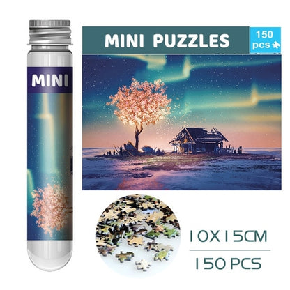 150 Pieces Mini Test Tube Puzzle Oil Painting Jigsaw Decompress