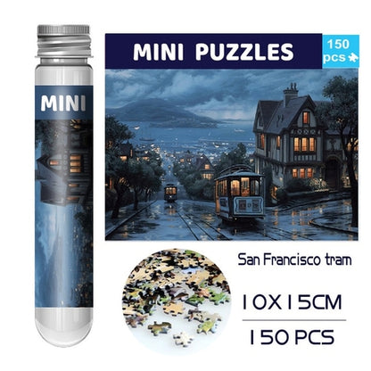 150 Pieces Mini Test Tube Puzzle Oil Painting Jigsaw Decompress