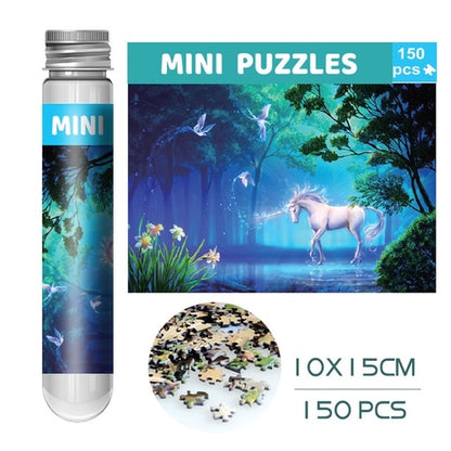 150 Pieces Mini Test Tube Puzzle Oil Painting Jigsaw Decompress