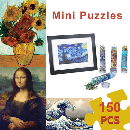 150 Pieces Mini Test Tube Puzzle Oil Painting Jigsaw Decompress