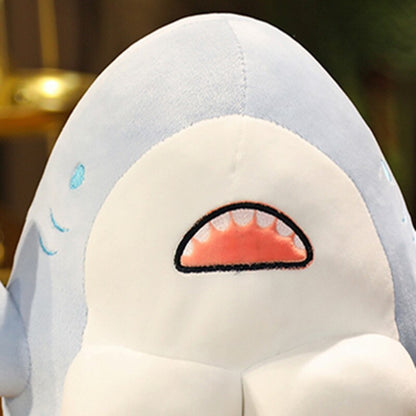 40CM Muscle Shark Plush Doll Cute Worked Out Shark Stuffed Cartoon