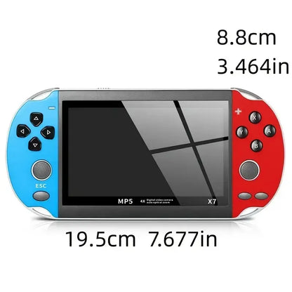 X7 4.3inch Retro Handheld Game Player Built Games Classic Game