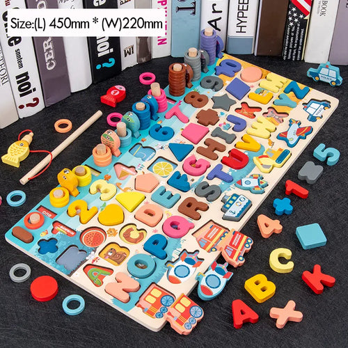 Kids Montessori Math Toys For Toddlers Educational Wooden Puzzle