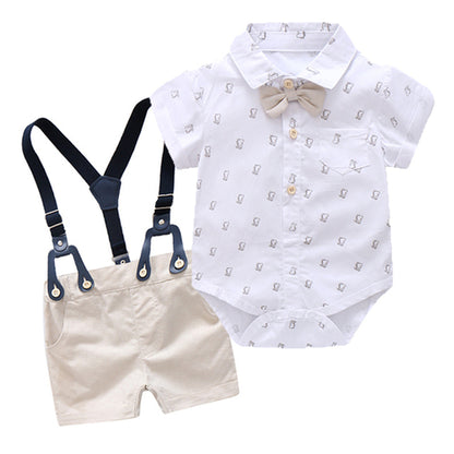 Baby Boy Clothes Summer Gentleman Birthday Suits Newborn Party Dress