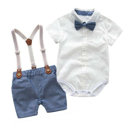 Baby Boy Clothes Summer Gentleman Birthday Suits Newborn Party Dress