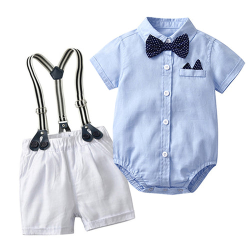 Baby Boy Clothes Summer Gentleman Birthday Suits Newborn Party Dress