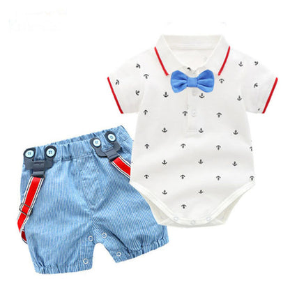 Baby Boy Clothes Summer Gentleman Birthday Suits Newborn Party Dress