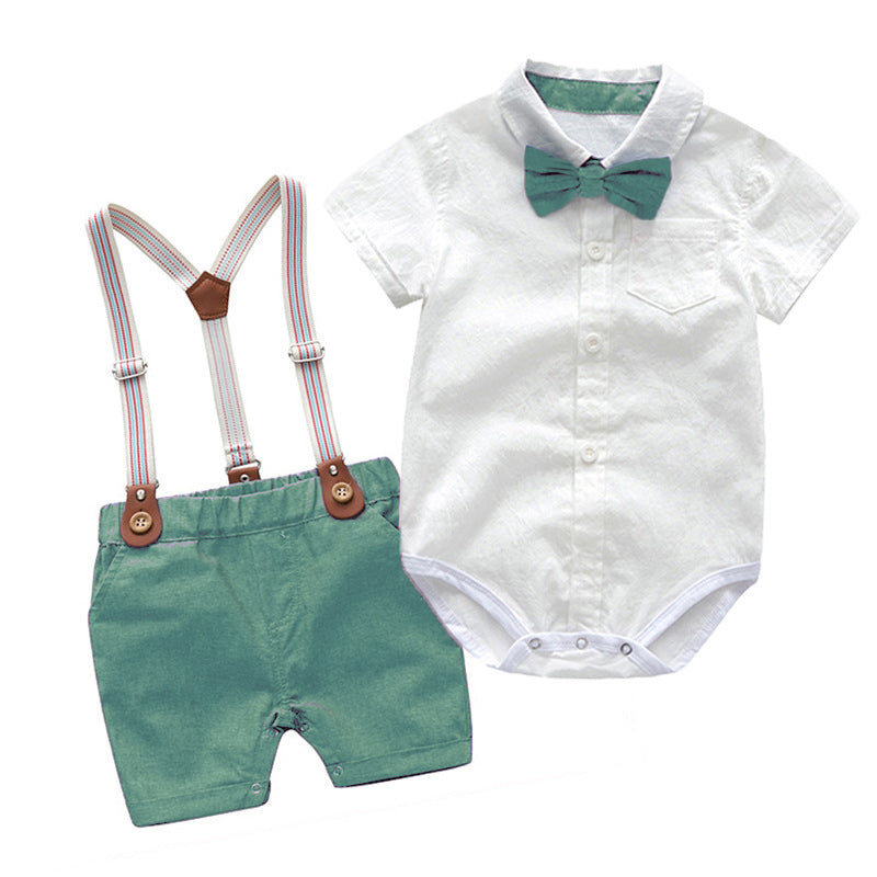 Baby Boy Clothes Summer Gentleman Birthday Suits Newborn Party Dress