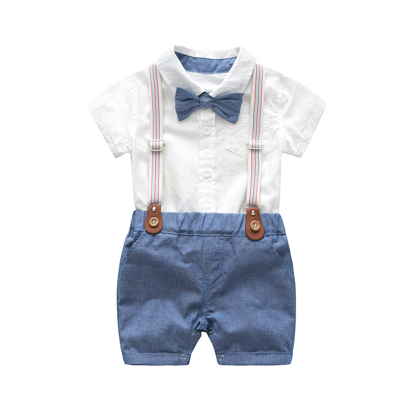 Baby Boy Clothes Summer Gentleman Birthday Suits Newborn Party Dress