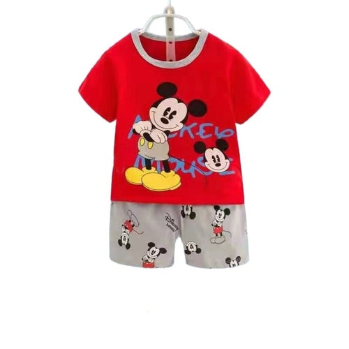 Disney Summer Cotton Baby Sets short sleeve Boy T shirt + Shorts Sets