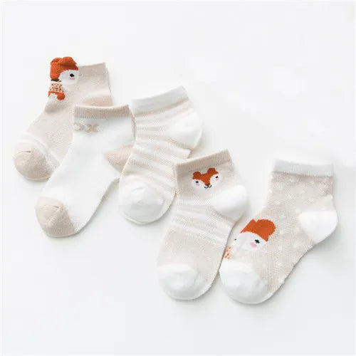 5Pairs/lot 0-24M Infant Baby Socks Baby Socks for Boys Girls Cotton