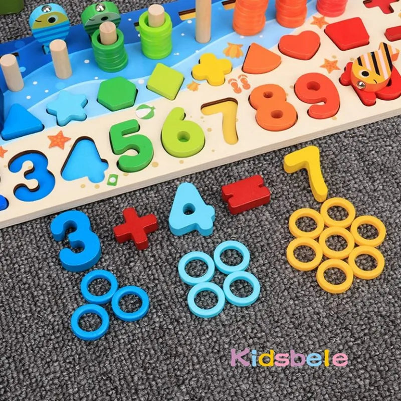 Kids Montessori Math Toys For Toddlers Educational Wooden Puzzle