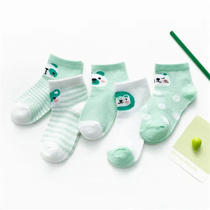 5Pairs/lot 0-24M Infant Baby Socks Baby Socks for Boys Girls Cotton