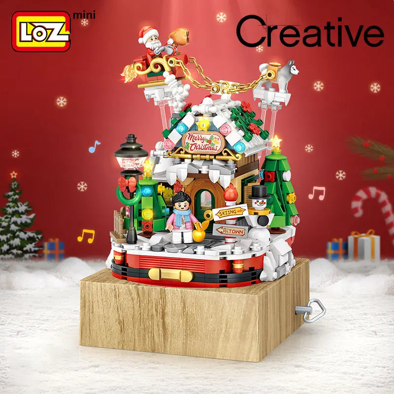 LOZ Christmas House Music Box Building Blocks Adult Highly Difficult