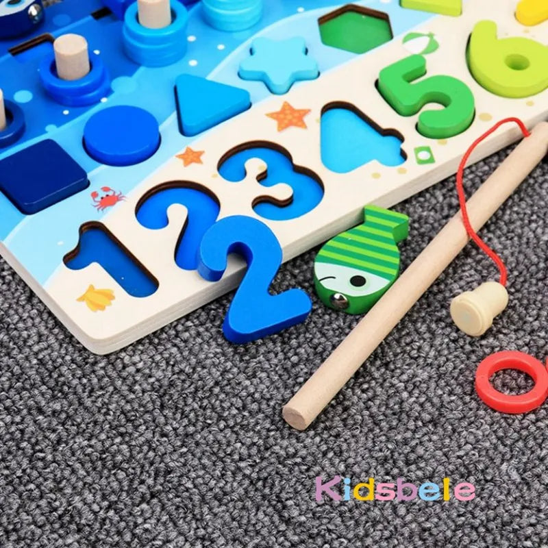 Kids Montessori Math Toys For Toddlers Educational Wooden Puzzle