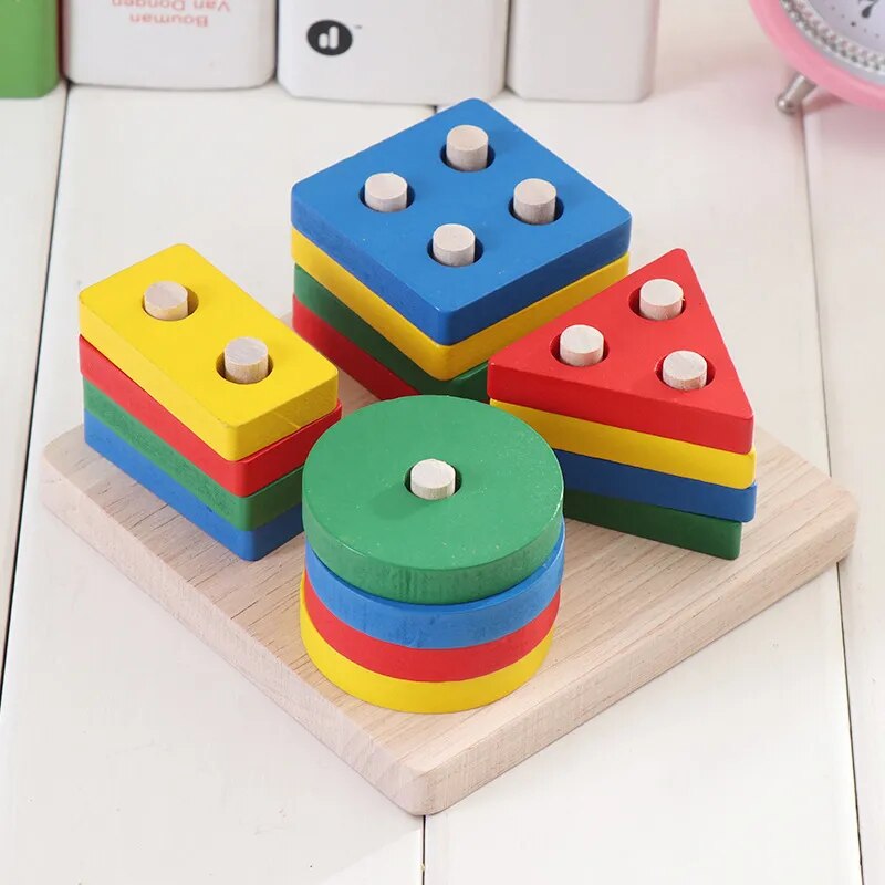 Baby Educational Toys Kids Development Games Wood Puzzles Sensory Toy