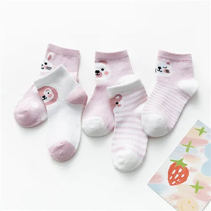 5Pairs/lot 0-24M Infant Baby Socks Baby Socks for Boys Girls Cotton