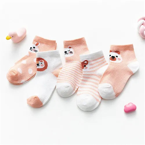 5Pairs/lot 0-24M Infant Baby Socks Baby Socks for Boys Girls Cotton