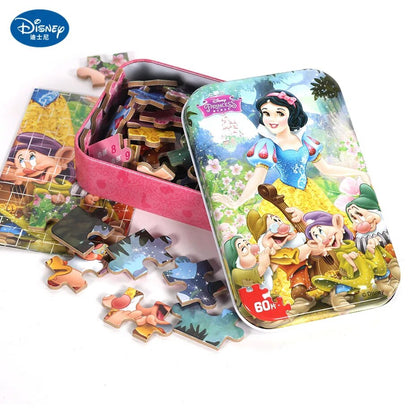 Princess frozen puzzle car Snow White 60-piece Puzzle Toy Children's