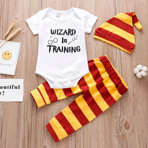 Newborn Baby Clothes 3 Pieces Sets 2023 Halloween Little Wizard