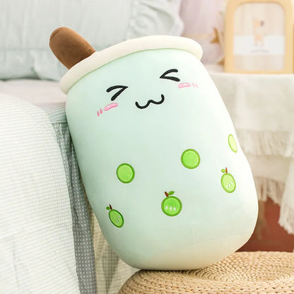 NEW Cute Cartoon Bubble Tea Plush Toy Stuffed Food Milk Tea Soft Doll