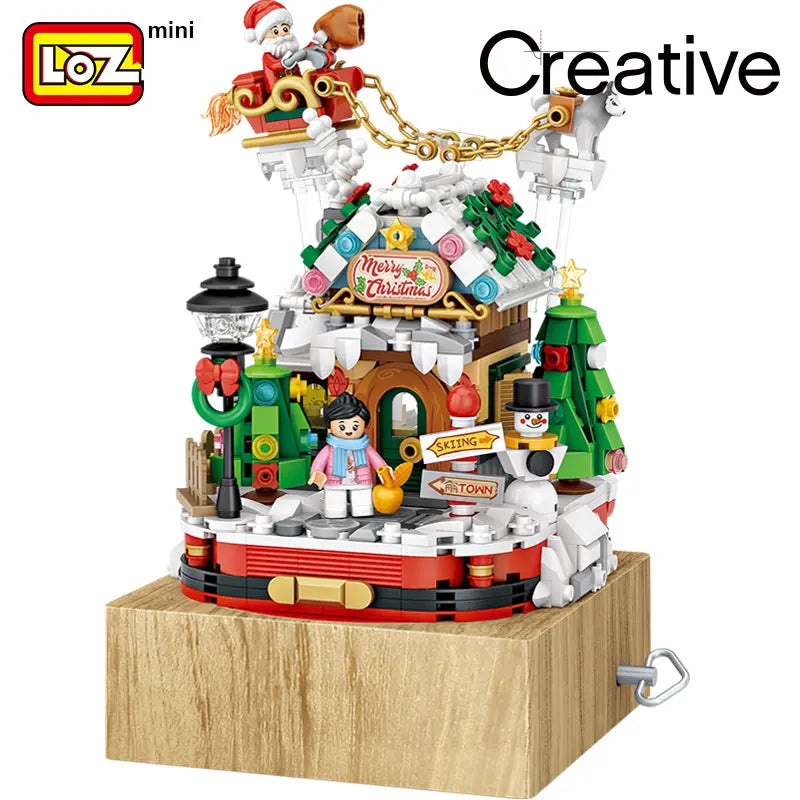 LOZ Christmas House Music Box Building Blocks Adult Highly Difficult