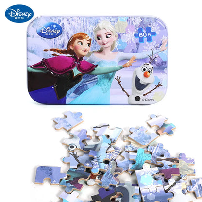 Princess frozen puzzle car Snow White 60-piece Puzzle Toy Children's