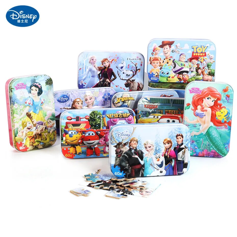 Princess frozen puzzle car Snow White 60-piece Puzzle Toy Children's