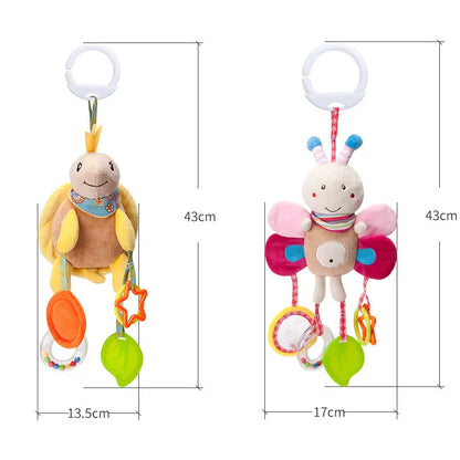 Good Quality Newborn Baby Rattles Plush Stroller Cartoon Animal Toys