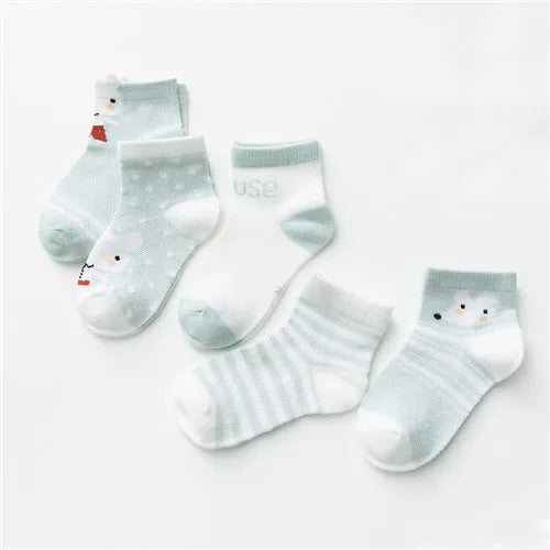 5Pairs/lot 0-24M Infant Baby Socks Baby Socks for Boys Girls Cotton