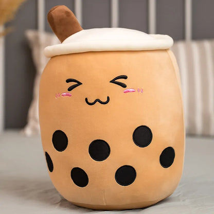 NEW Cute Cartoon Bubble Tea Plush Toy Stuffed Food Milk Tea Soft Doll