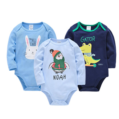 Kavkas Baby Boys Girls Bodysuit 6 PCS 3 PCS Long Sleeve 100% Cotton