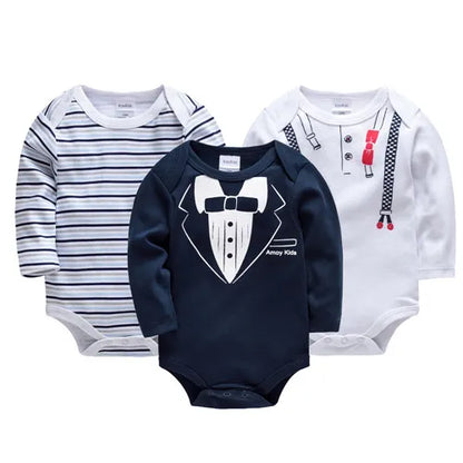 Kavkas Baby Boys Girls Bodysuit 6 PCS 3 PCS Long Sleeve 100% Cotton