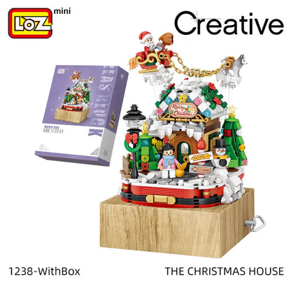 LOZ Christmas House Music Box Building Blocks Adult Highly Difficult