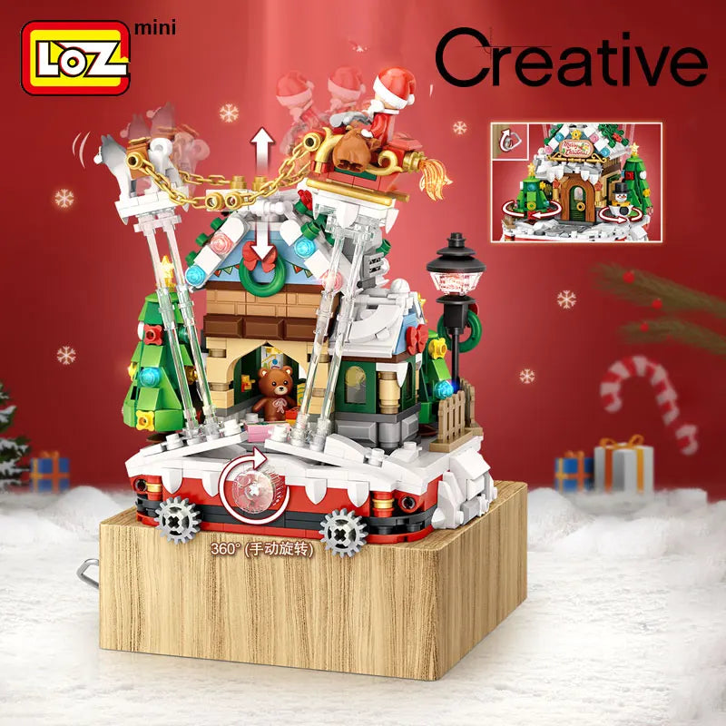 LOZ Christmas House Music Box Building Blocks Adult Highly Difficult